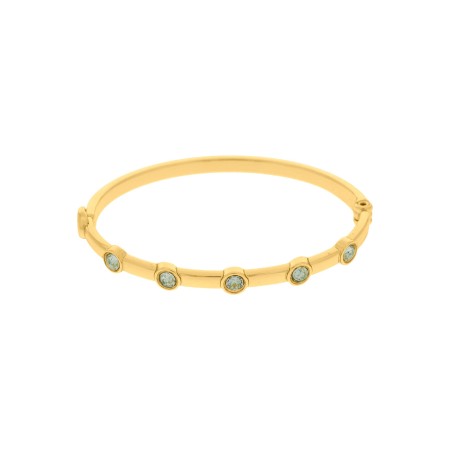 Bracelete Dourado Shine com Verde 68mm