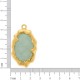 Pingente Orgânico Dourado com Verde Translúcido 44mm