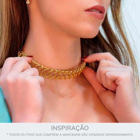 Choker de Mola Colar Dourado 101mm