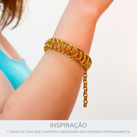 Bracelete de Mola Dourado 75mm