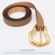 Fivela Orgânica para Cinto Feminino Dourado 16mm