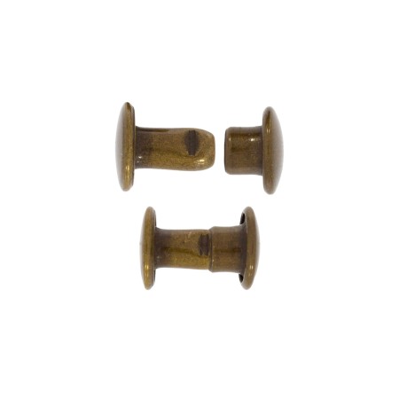 Rebite Completo Nº 3 Ouro Velho Cabeça dupla 8,30mm