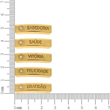 Conjunto de Passadores Desejos Ouro com Strass