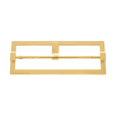 Fivela de Papai Noel Dourada 100mm