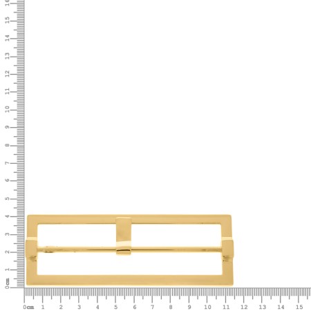 Fivela de Papai Noel Dourada 100mm