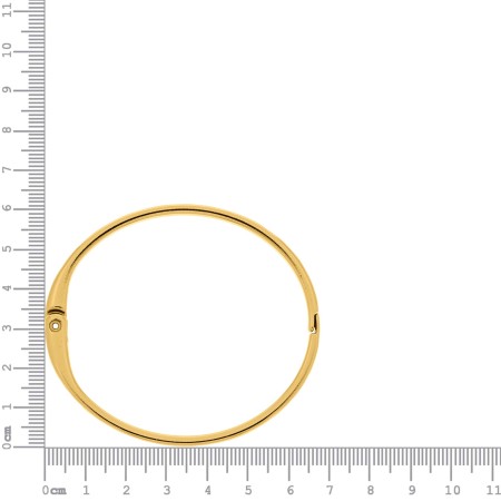 Bracelete Dourado Texturizado 67mm