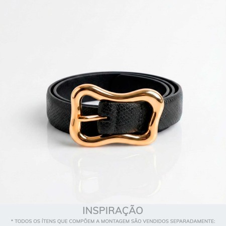 Fivela Orgânica para Cinto Feminino Dourado 20mm