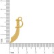 Pingente Espada de Iansã Ouro 31mm