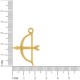 Pingente Arco e Fecha Oxóssi Dourado 34mm
