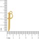 Pingente Espada de Ogum Dourado 33mm