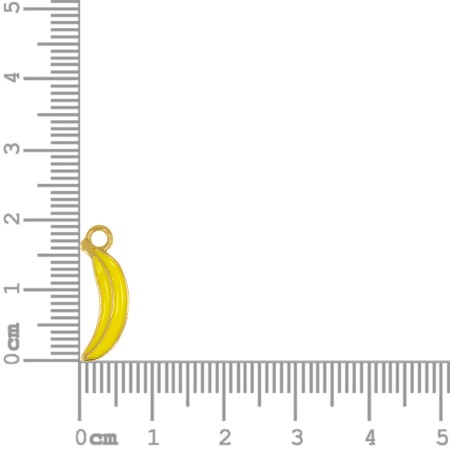 Pingente Banana Dourado 19mm