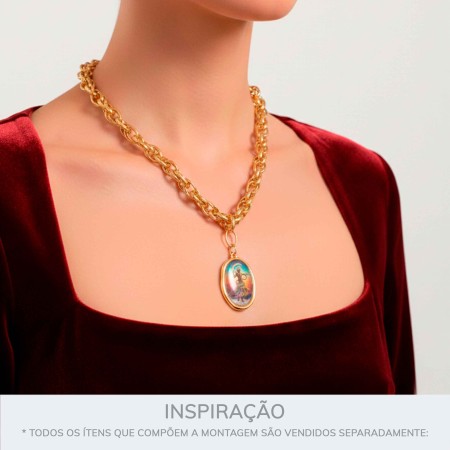 Pingente Oxumare Dourado 35mm