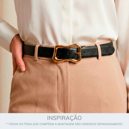 Fivela Orgânica para Cinto Feminino Dourado 20mm