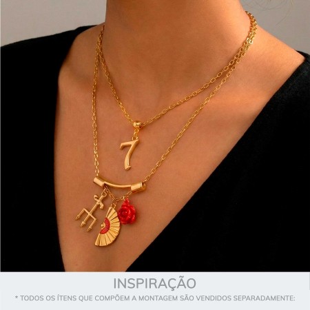 Pingente Rosa Vermelha 18mm