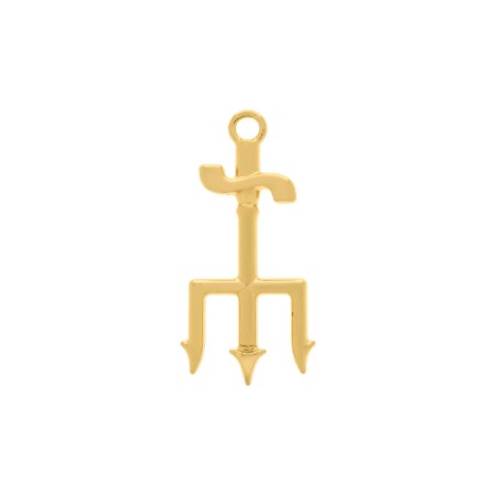 Pingente Tridente de Exu Dourado