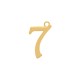 Pingente Número 7 Sete Dourado 28mm
