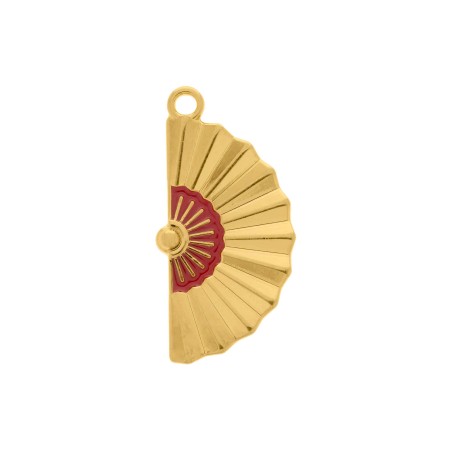 Pingente Leque Pombagira ou Cigana Dourado 33mm