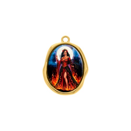 Pingente Pombagira Dourado 35mm