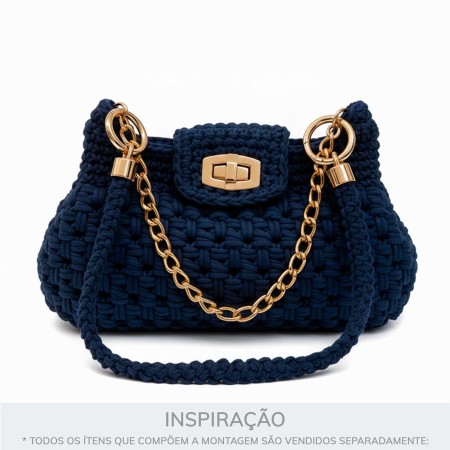 Fecho Retangular Ouro 45mm para Bolsa