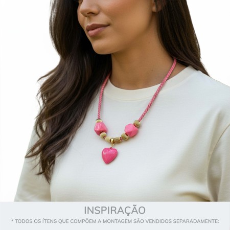 Pingente de Coração Pink 20mm