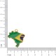 Pingente Mapa Brasil Dourado 28mm