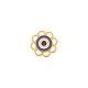 Pingente Olho Grego Ouro com Resina 19mm