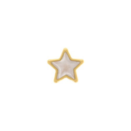 Passador Estrela Dourado com Pérola 16mm