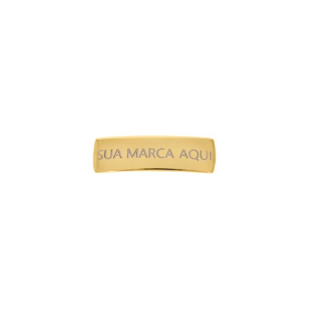 Placa Personalizada Dourada com Garra 33mm