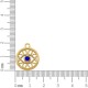 Pingente Olho Grego Ouro com Strass Azul 20mm