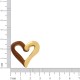 Brinco de Coração Dourado com Acrílico Marrom 30mm