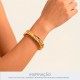 Bracelete Dourado Orgânico 70mm