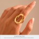 Anel Dourado Orgânico Vazado N° 21
