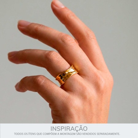 Anel Dourado Orgânico N° 23