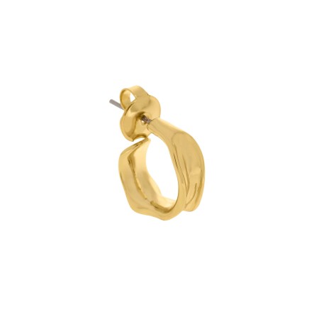 Brinco de Argola Orgânico Dourado 17mm