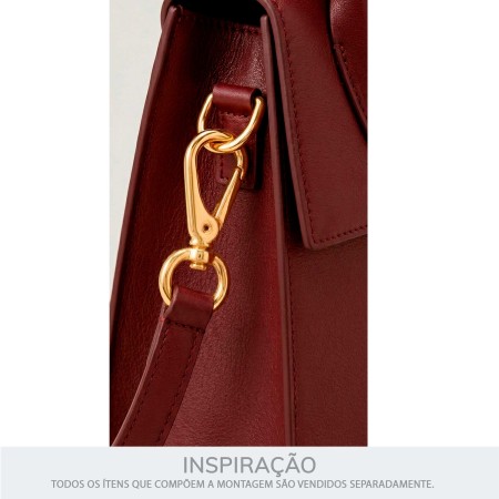 Mosquetão Ouro 50mm com abertura de 12mm