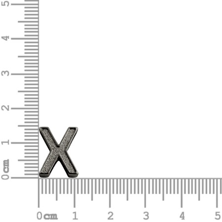 Passador Letra X Grafite 13mm