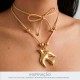 Pingente Pássaro Dourado 50mm