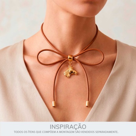 Pingente Cavalo Dourado 24mm