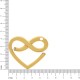 Pingente Coração Infinito Dourado 44mm