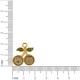 Pingente Cerejas Ouro com Strass 22mm