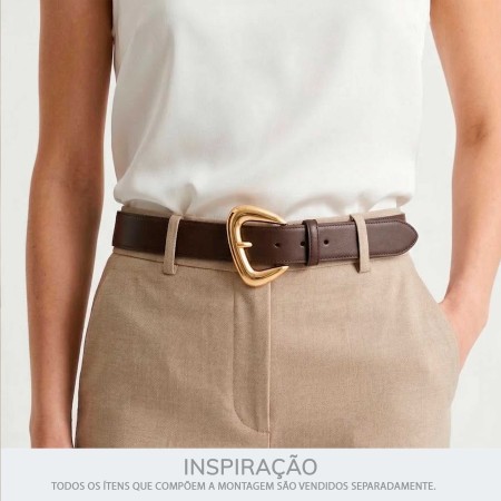 Fivela para Cinto Feminino Dourada 30mm