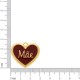 Pingente Coração Mãe Dourado com Burgundy Bordô 27mm