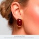 Brinco Ouro com Bordô Burgundy 27mm