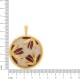 Pingente Bem Me Quer Ouro com Bordô Burgundy 52mm