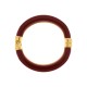 Bracelete Acrílico Bordô Burgundy com Dourado 80mm