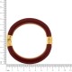 Bracelete Acrílico Bordô Burgundy com Dourado 80mm
