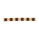 Bridão Ouro com Acrílico Bordô 144mm