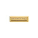 Placa Retangular Personalizada Ouro 45mm