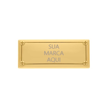 Placa Personalizada Ouro com Parafuso 82mm