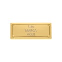 Placa Personalizada Ouro com Parafuso 82mm
